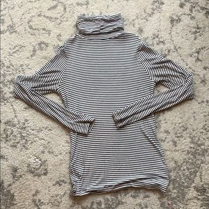 Super soft striped turtleneck